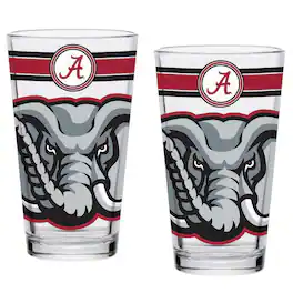 Indigo Falls - Alabama Crimson Tide 16oz. Classic Pint Glass Two-Pack - Multicolor