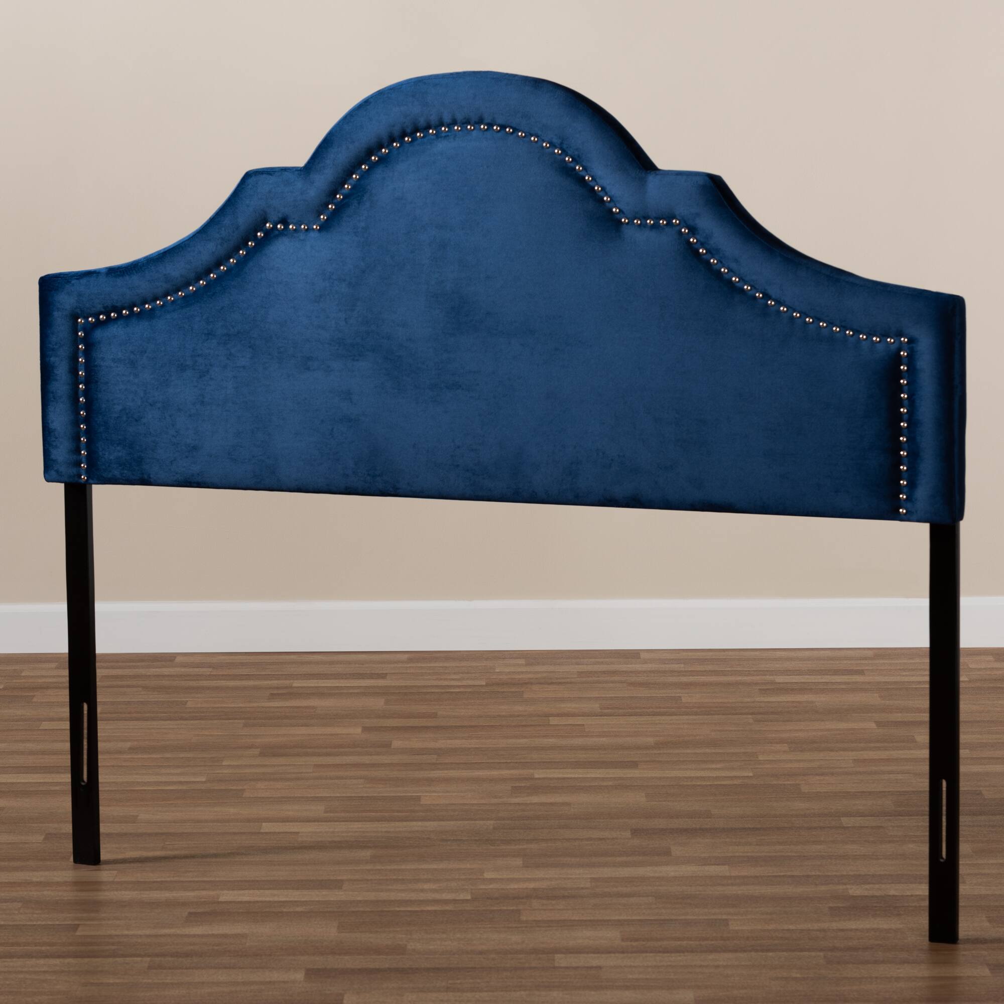 Alt View 1. Baxton Studio - Rita Modern and Contemporary Velvet Fabric Upholstered Full Size Headboard - Royal Blue.