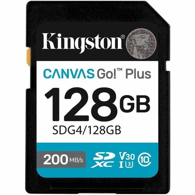 Kingston
CANVAS Go!™ Plus
128 GB
SDG4/128GB
200 MB/s
V30
XC
I
10