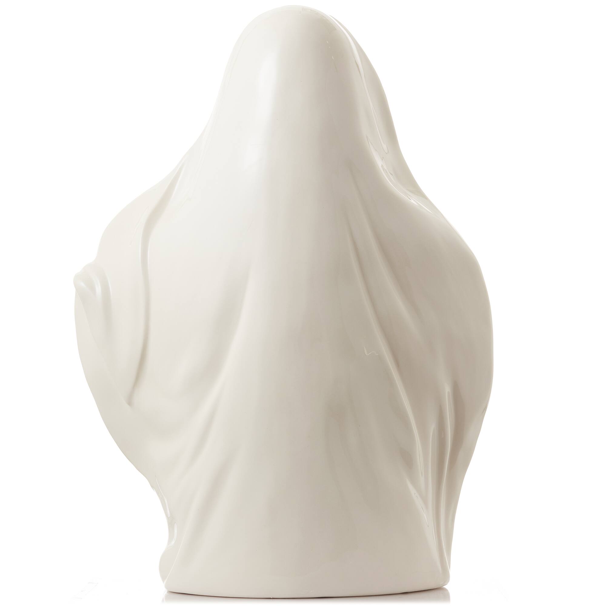 Alt View 1. Casafield - Pre-Lit Ceramic Halloween Hand-Painted Tabletop Indoor Home Decor - White Ghost.