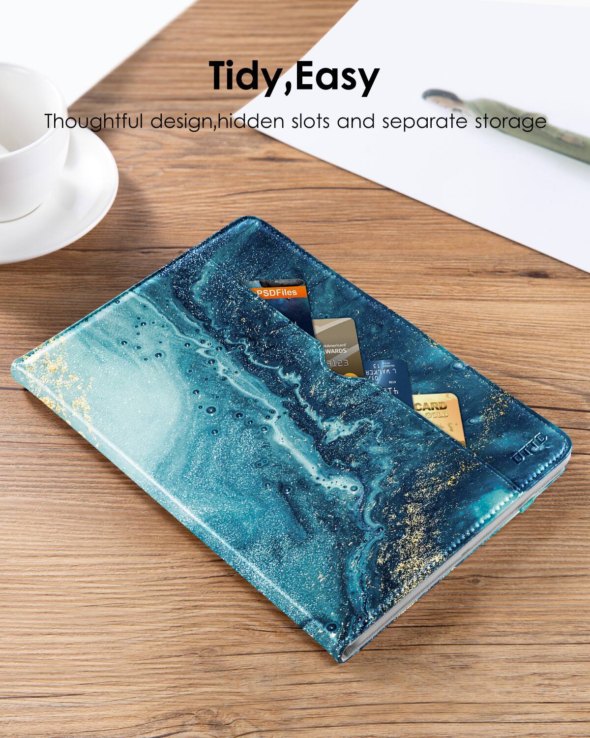 Tidy, Easy  
Thoughtful design, hidden slots and separate storage  

PSDFiles  
WARDS 9123 E WALKER 1 P10 - Th CARD DL UTTC