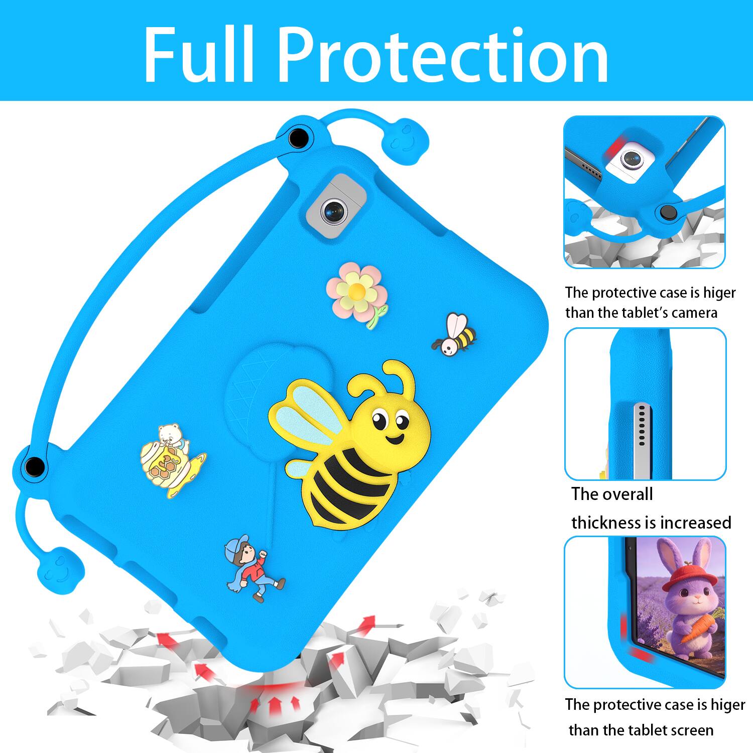 Full Protection

The protective case is higher than the tablet's camera

The overall thickness is increased

The protective case is higher than the tablet screen