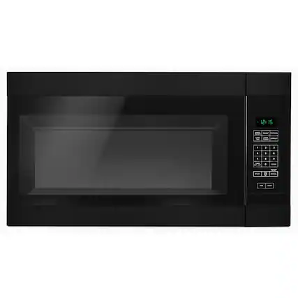 Front. Amana - 1.6 Cu. Ft. Over-the-Range Microwave - Black.