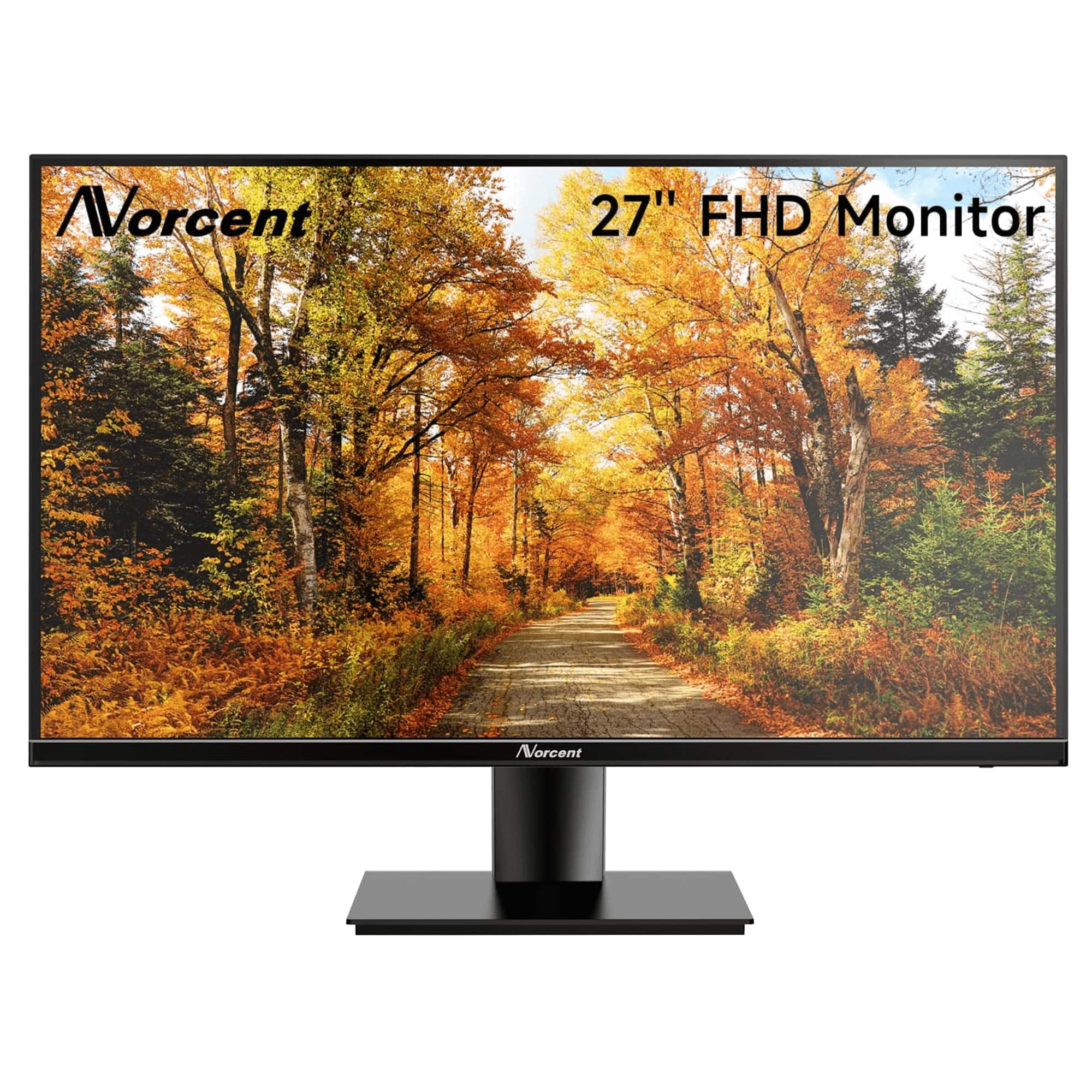 Norcent - 27 Inch Frameless Computer Monitor FHD 75HZ VA with Built-In Speakers - Black