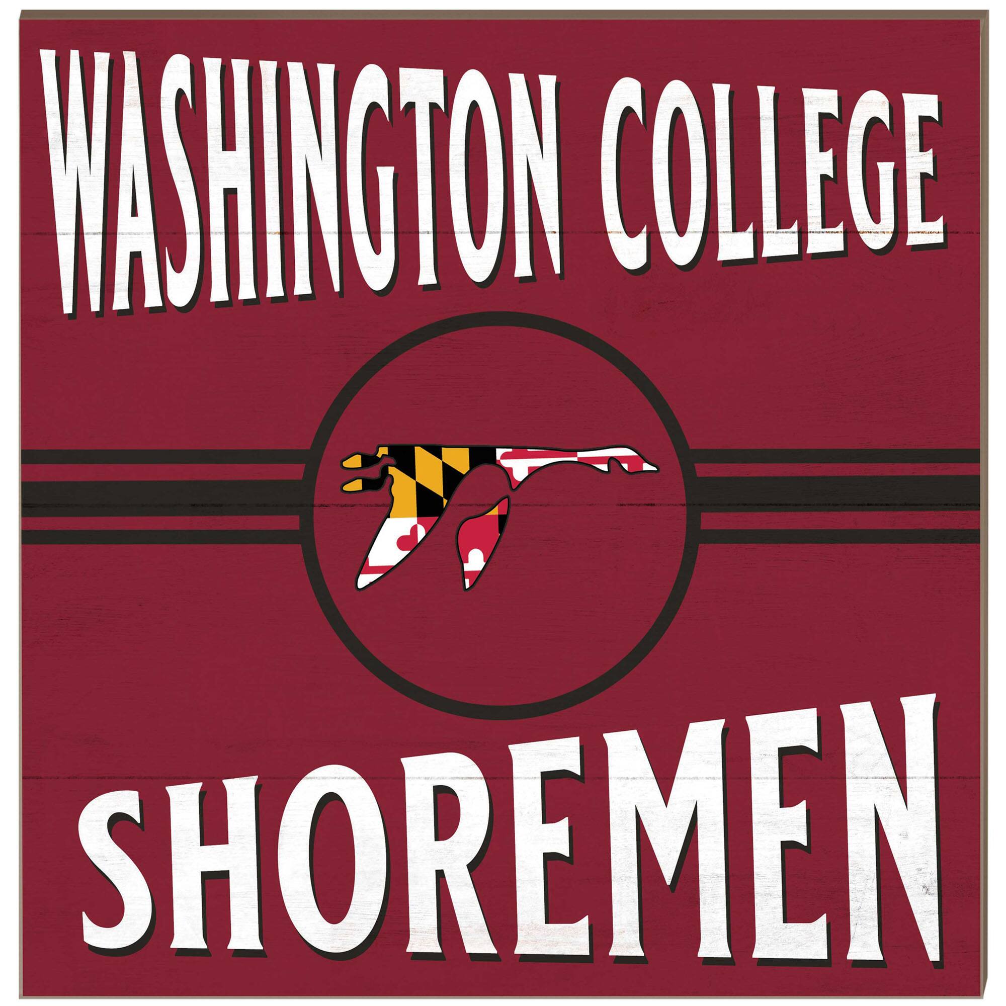 Washington College Shoremen 10'' x 10'' Retro Team Plaque