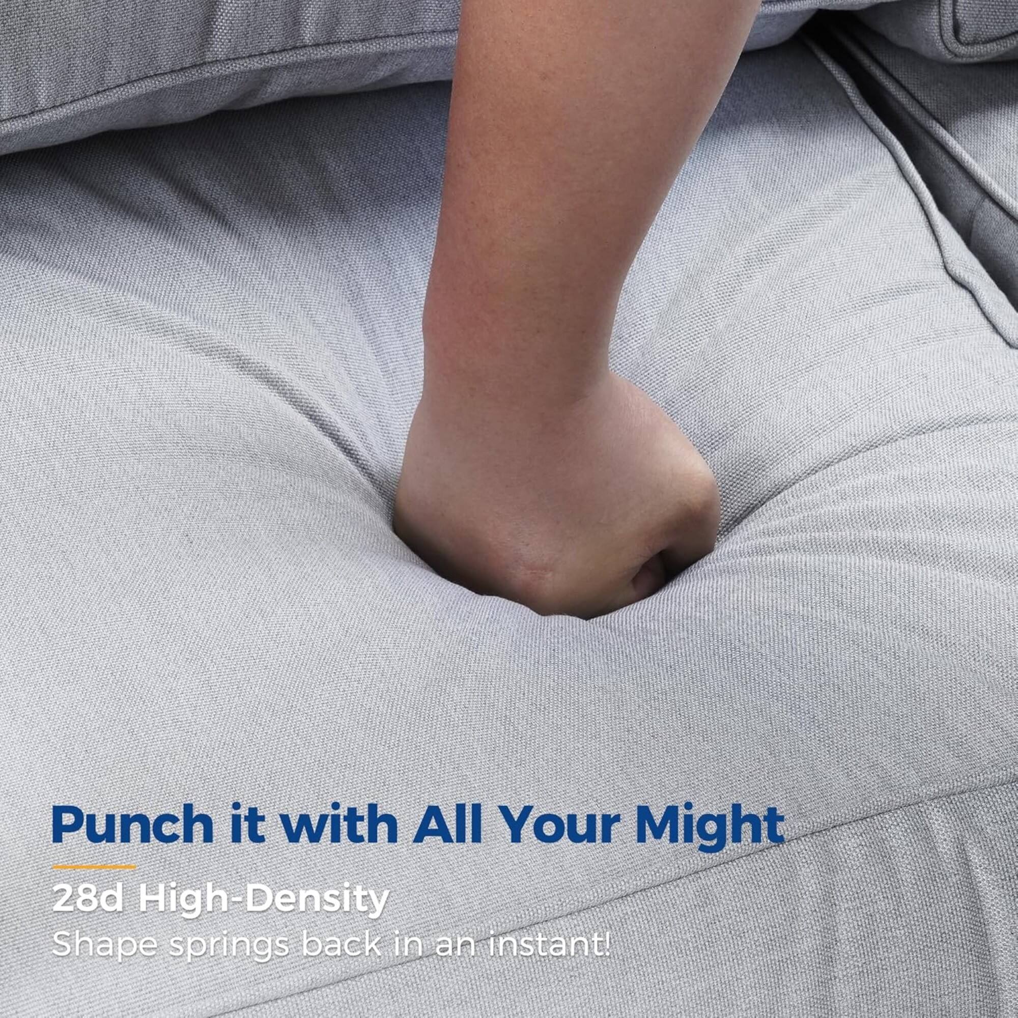 Punch it with All Your Might  
28d High-Density  
Shape springs back in an instant!