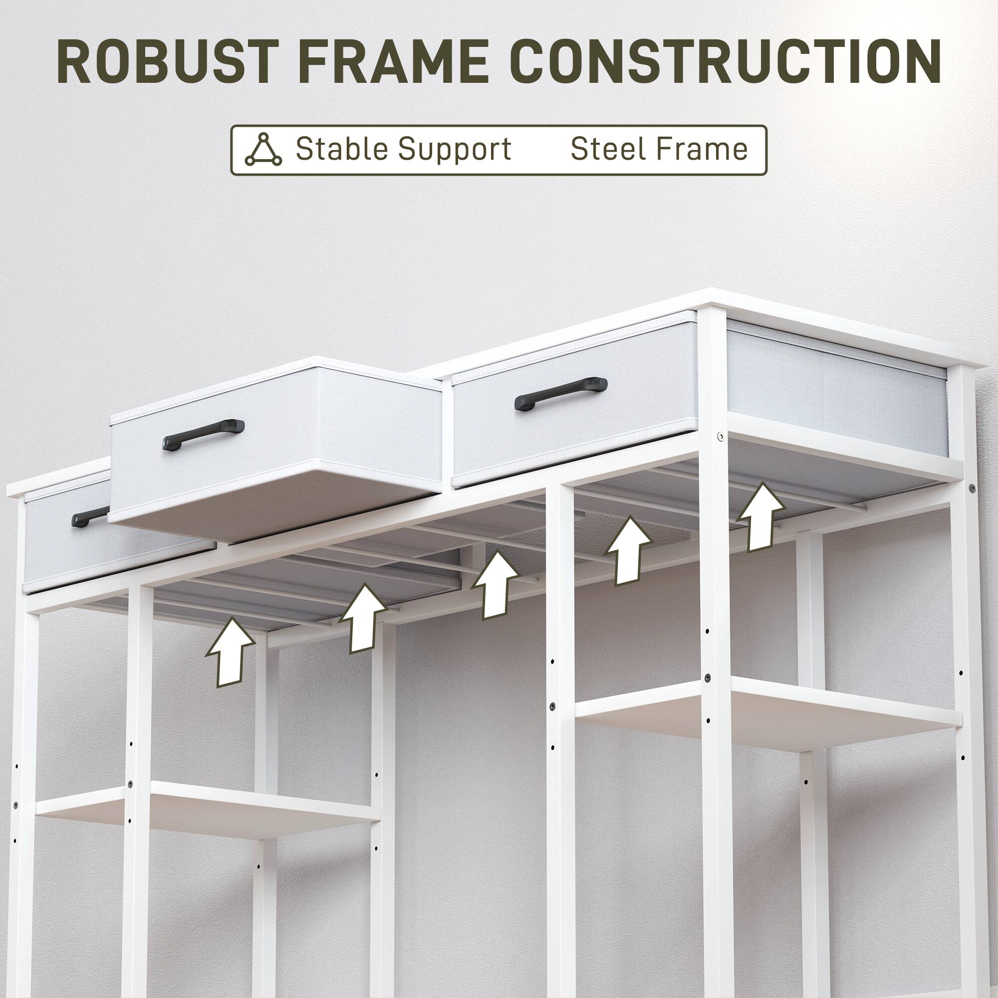 ROBUST FRAME CONSTRUCTION
Stable Support
Steel Frame