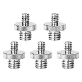5 CORE - 1/4 to 3/8 Male Camera Mount Adapter Durable Tripod Screw Adapter - Silver