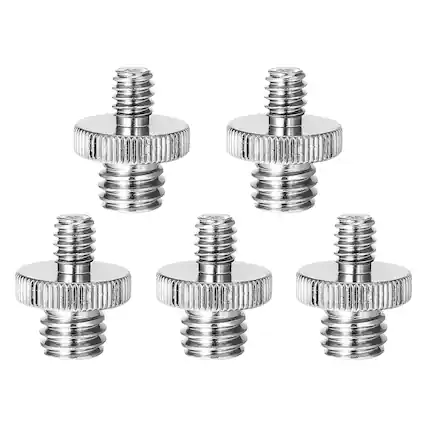 Front. 5 CORE - 5 Core 1/4 to 3/8 Male Camera Mount Adapter Durable Tripod Screw Adapter - Silver.