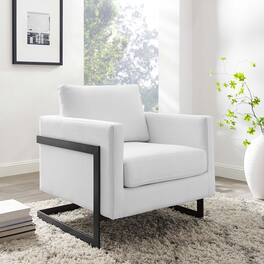 Posse Upholstered Fabric Accent Chair by Modway - Black White