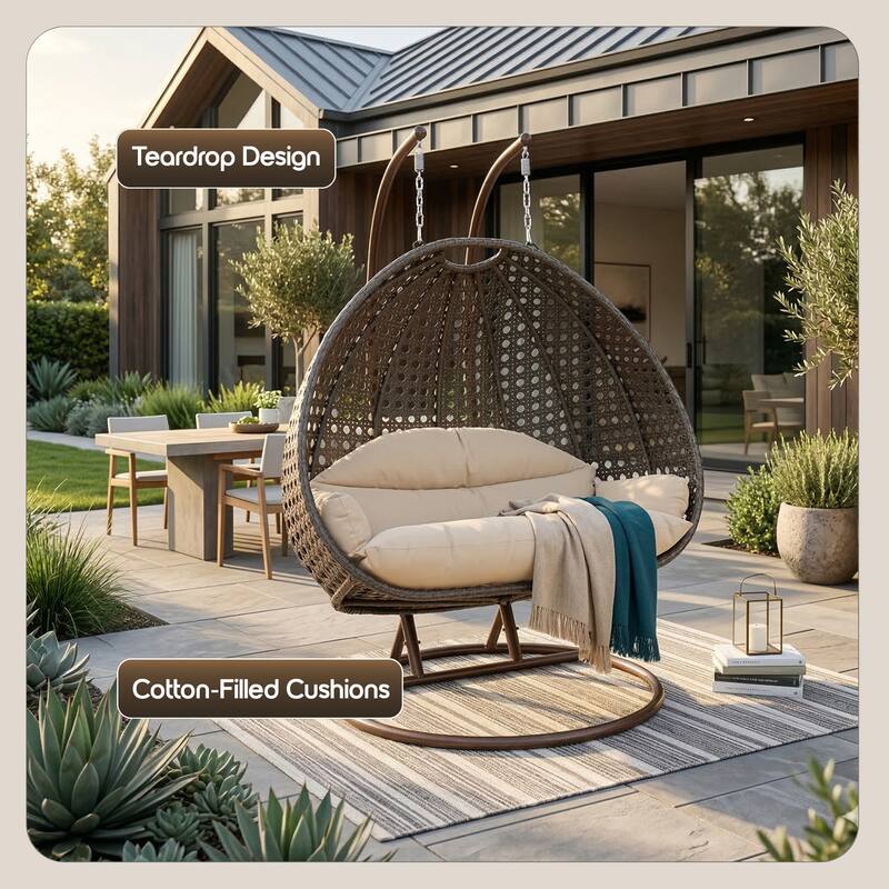 Teardrop Design  
Cotton-Filled Cushions