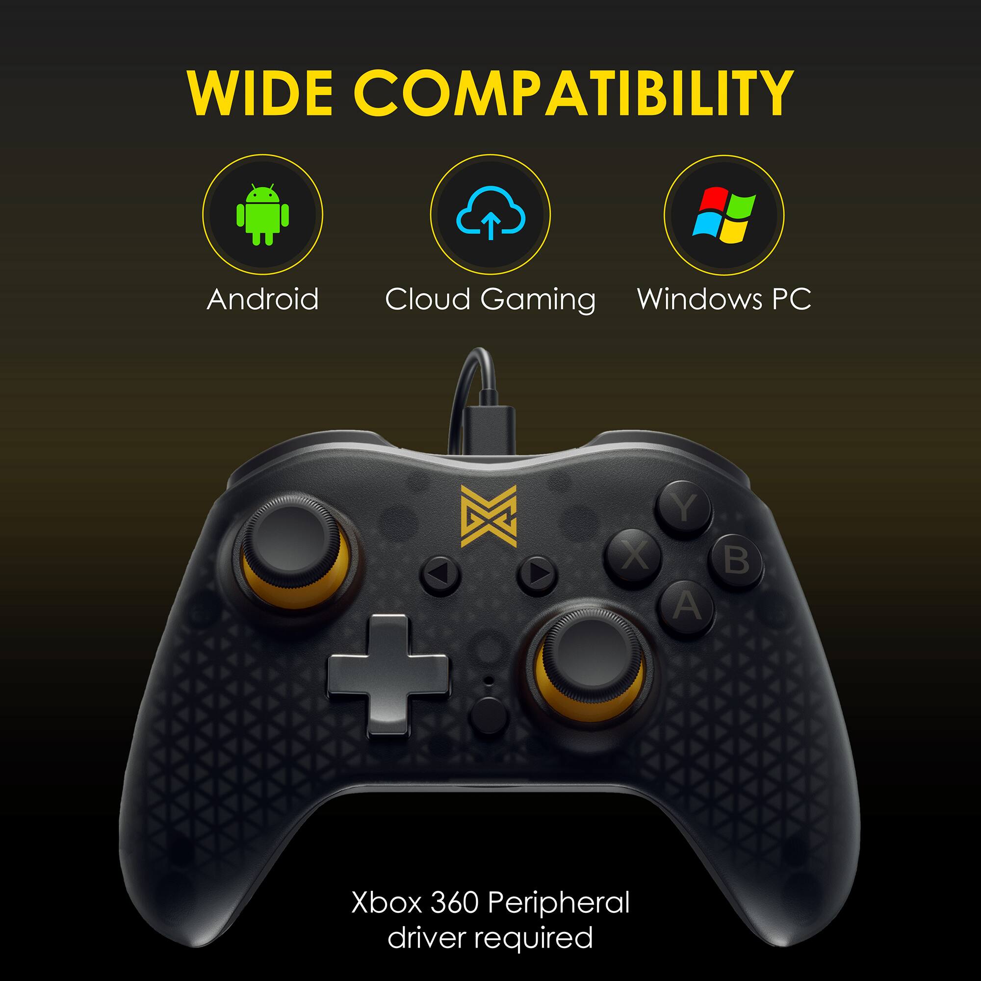 Alt View 14. MGC - MGC Scorpa Wired Gaming Controller for Windows & Android - Black.