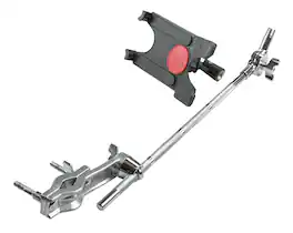 Gibraltar Hardware - Tablet Holder with Boom Arm and Clamp, Drum Kit Accessory, Secure Tablet Mount with Multi-Angle Positioning - Black