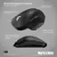 Bluetooth Ergonomic Mouse Designed by Microsoft. Ergonomic design. Wirelessly connects to up to 3 devices. Sculpted thumb rest for added comfort. Light, durable, precision tracking across multiple surfaces. Mouse: 2 AAA (included). Up to 12 months battery life. Battery life may vary based on user and computing conditions.