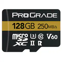 Prograde Digital - MicroSDXC UHS-II U3 Class 10 V60 Memory Card - Misty Gray