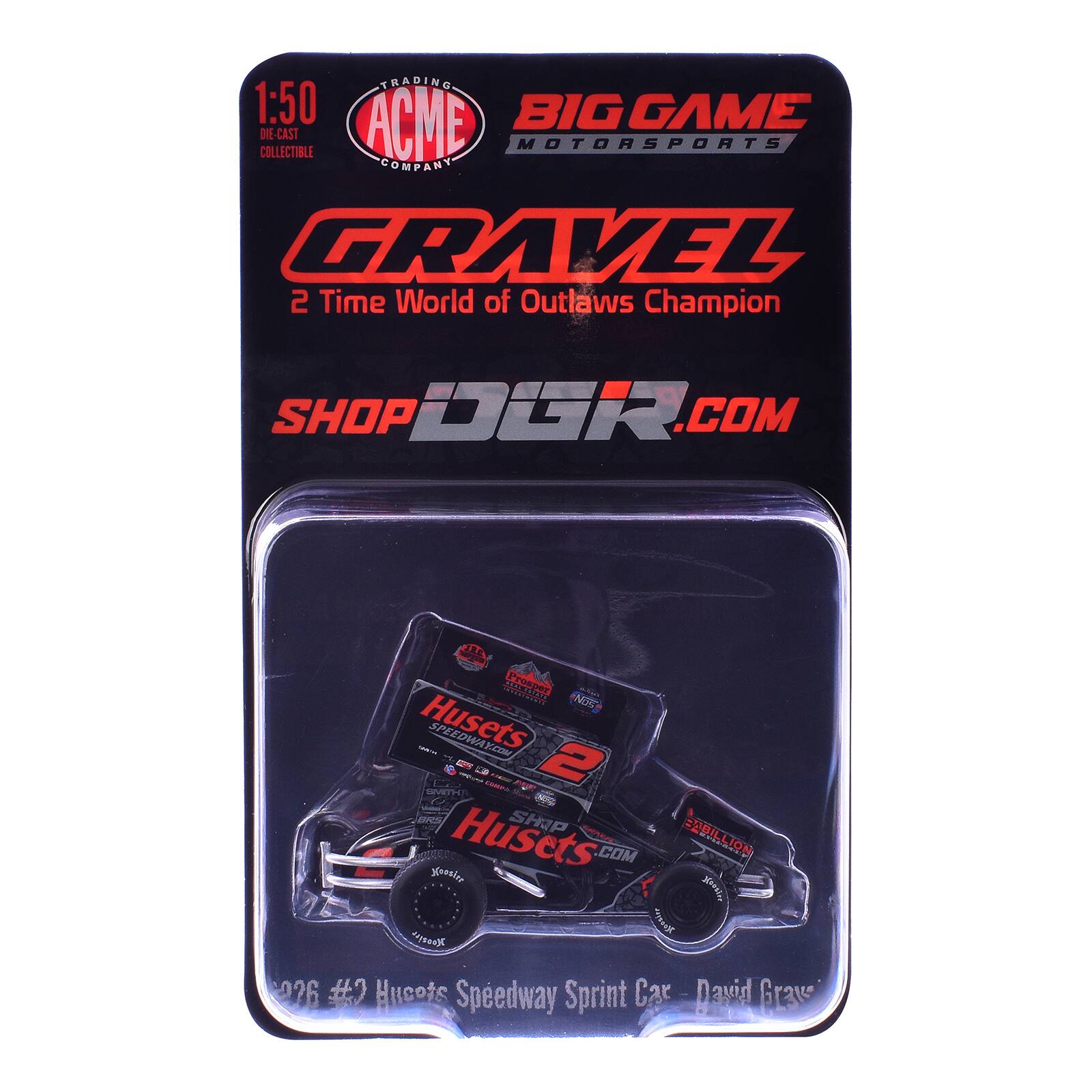 TRADING 1:50 ACME BIG GAME MOTORSPORTS COLLECTIBLE COMPANY GRAVEL 2 Time World of Outlaws Champion SHOP DGR.COM

ePIciOIOTS Prosper i Nos Husets - SPEEDWA KCEW - - | - 1 2  N eRPES - Husets SHAP O E2BILLION COM Mlnaner  PTHHSt 2epeng 926 C# Hucots Speedway Sprint Car David Graw