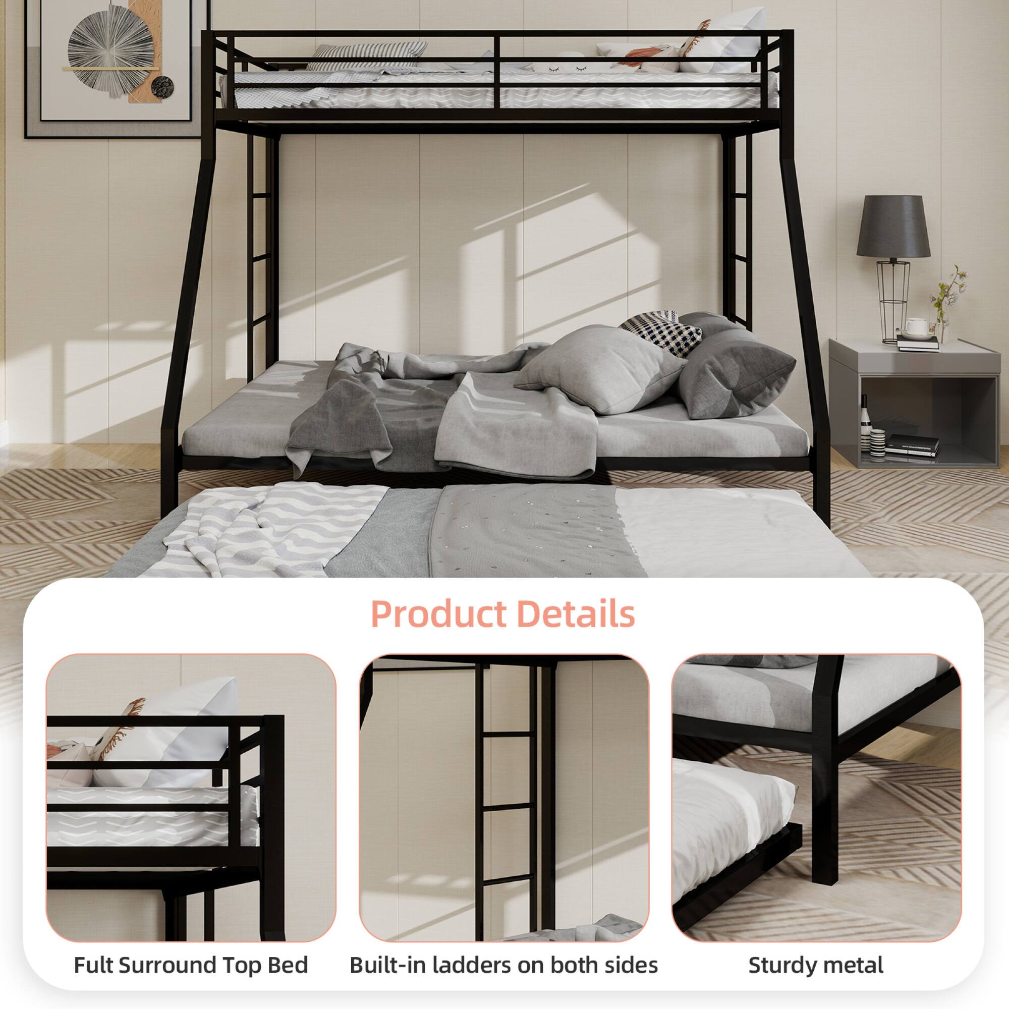 Product Details  
Fult Surround Top Bed  
Built-in ladders on both sides  
Sturdy metal