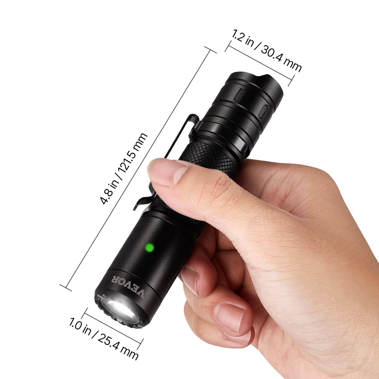 1.2 in / 30.4 mm  
4.8 in / 121.5 mm  
1.0 in / 25.4 mm