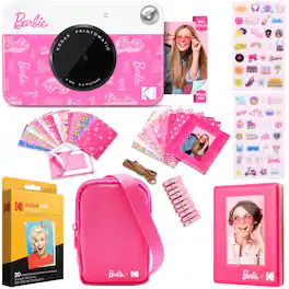 Kodak - Printomatic Instant Print Camera + Case, Photo Album, Zink Paper & More - Bundle - Light Pink