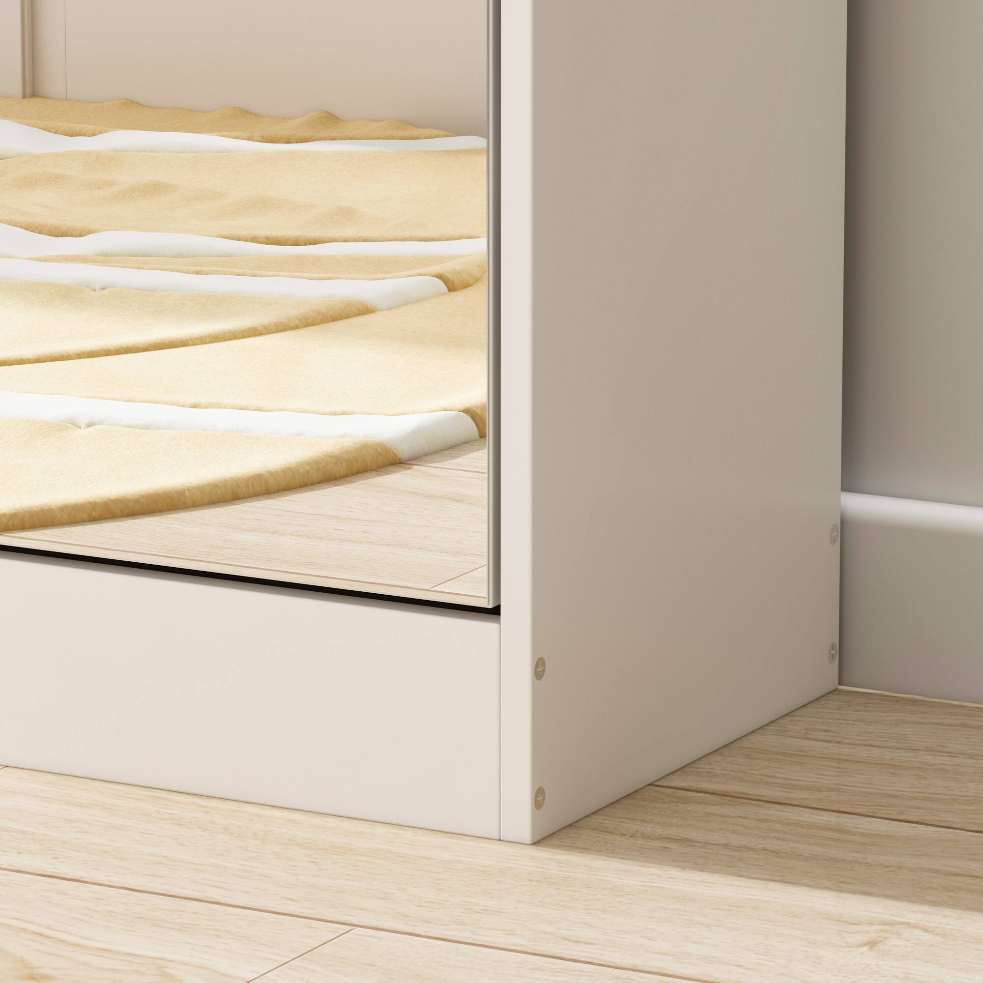 Alt View 1. Famapy - Famapy Farmhouse Shoe Cabinet: Flip - Down Design, Removable Laminate, Mirror Panel for Organized Charm - White.