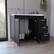 Back. TuHome - Ferretti Utility Sink With Three Drawers And Double Door Cabinet - Black.