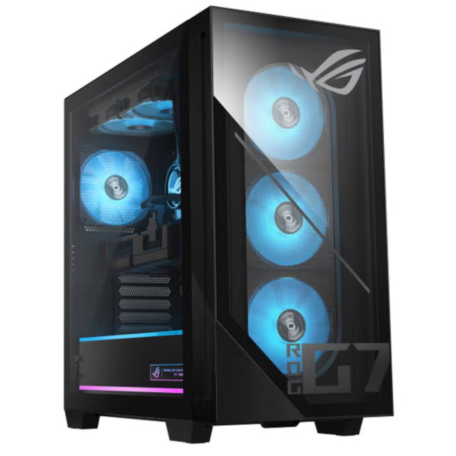Alt View 5. ASUS - ROG GM700 58L AMD Ryzen 7 8700F 4.1 GHz 32GB DDR5 1TB SSD NVIDIA GeForce RTX 5060 Windows 11 Home Gaming Desktop - Black.