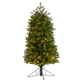 BreeBe - 48" Slim Colorado Mountain Spruce Artificial Christmas Tree - Green