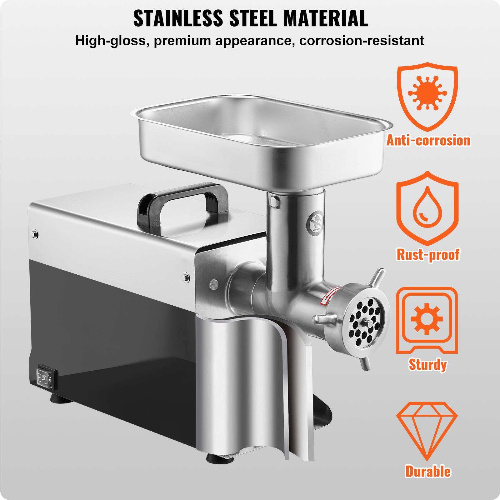 STAINLESS STEEL MATERIAL
High-gloss, premium appearance, corrosion-resistant
Anti-corrosion
Rust-proof
Sturdy
Durable