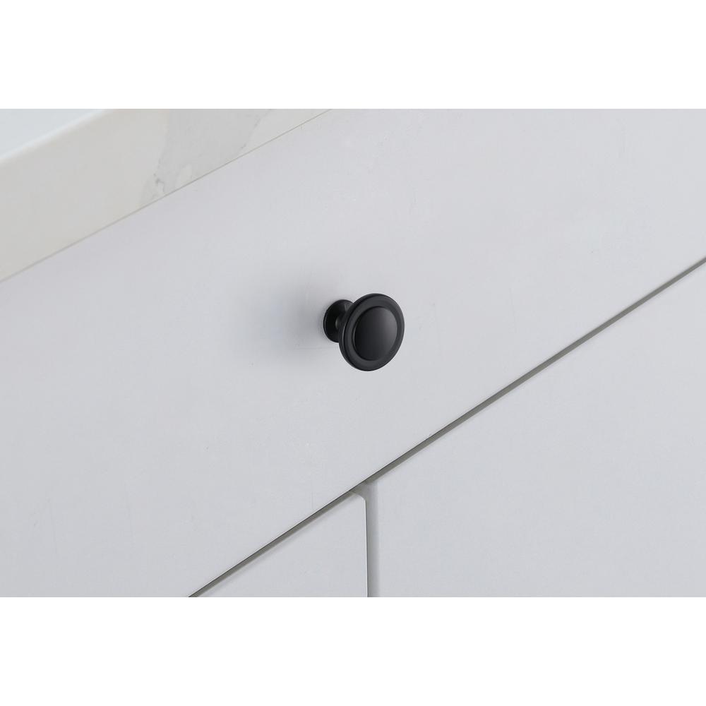 Alt View 1. Elegant Decor - Logyn 1.3" Diameter Matte Black Mushroom Knob Multipack (Set of 10) - Matte Black.