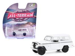 1971 Jeep Jeepster Commando White with Black Stripes "All Terrain" Series 1/64 Diecast Model Car by Greenlight