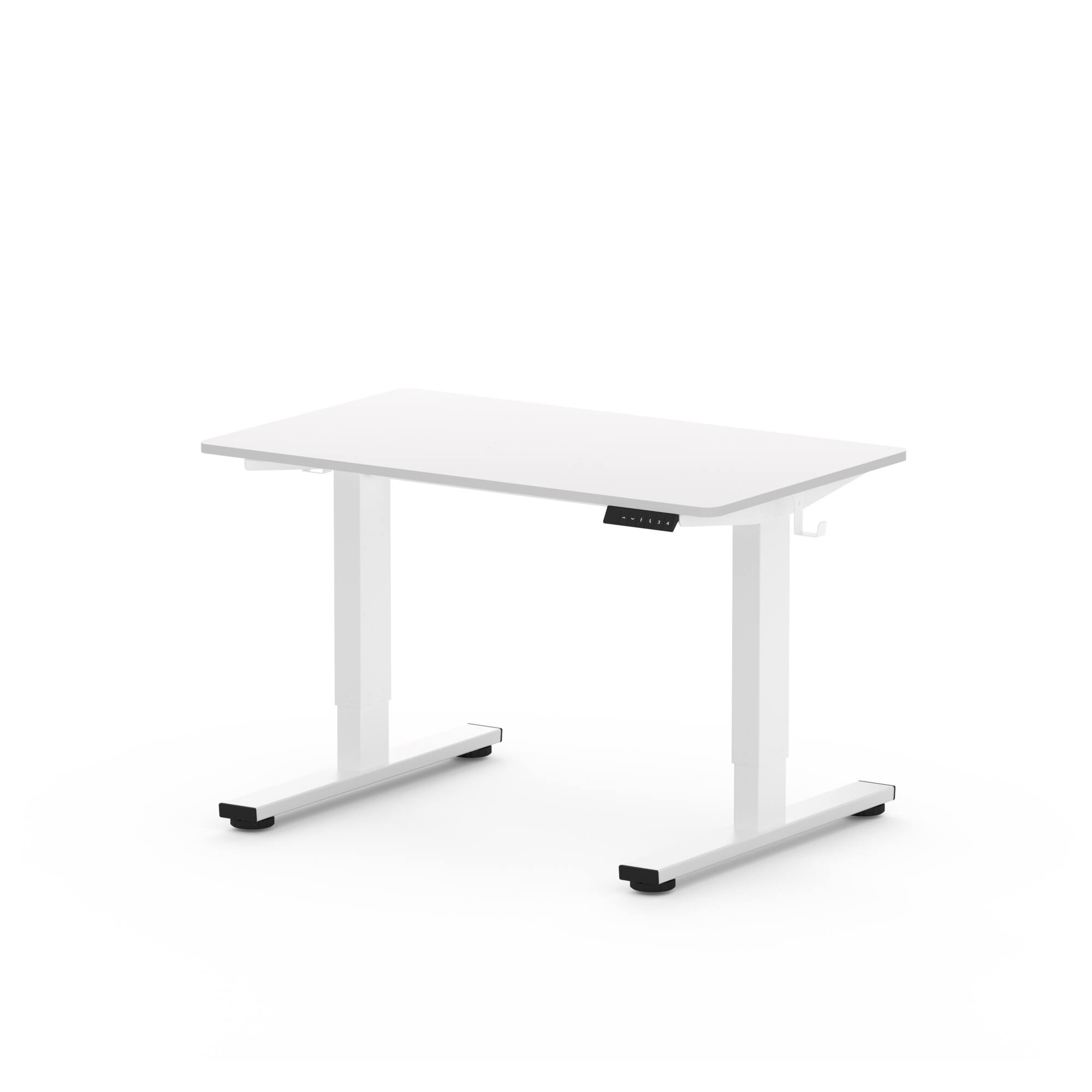 Angle. FlexiSpot - FlexiSpot E2 40''W Electric Adjustable Standing Desk Chipboard, White/White - White.