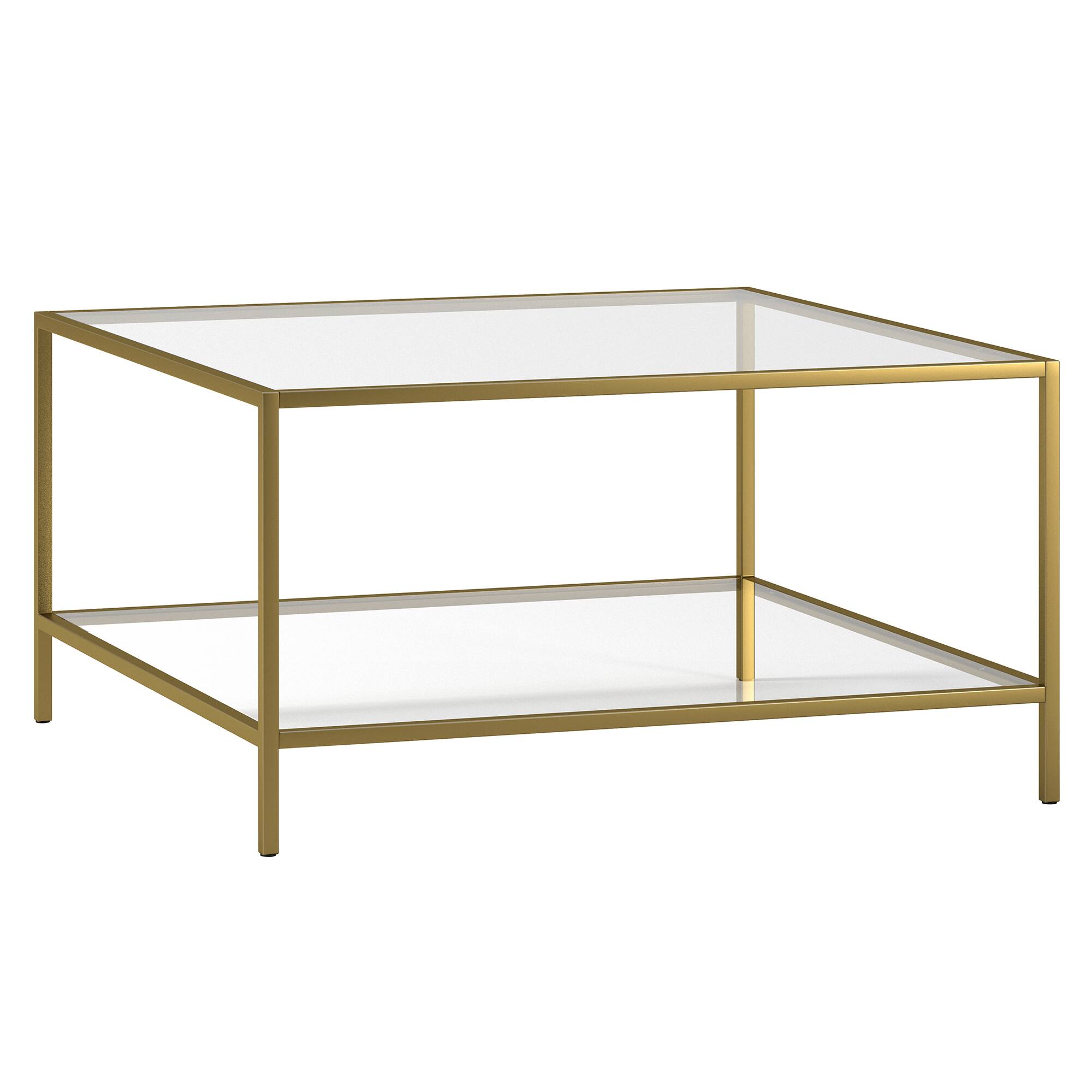 Angle. Camden&Wells - Sivil Square Coffee Table - Brass.