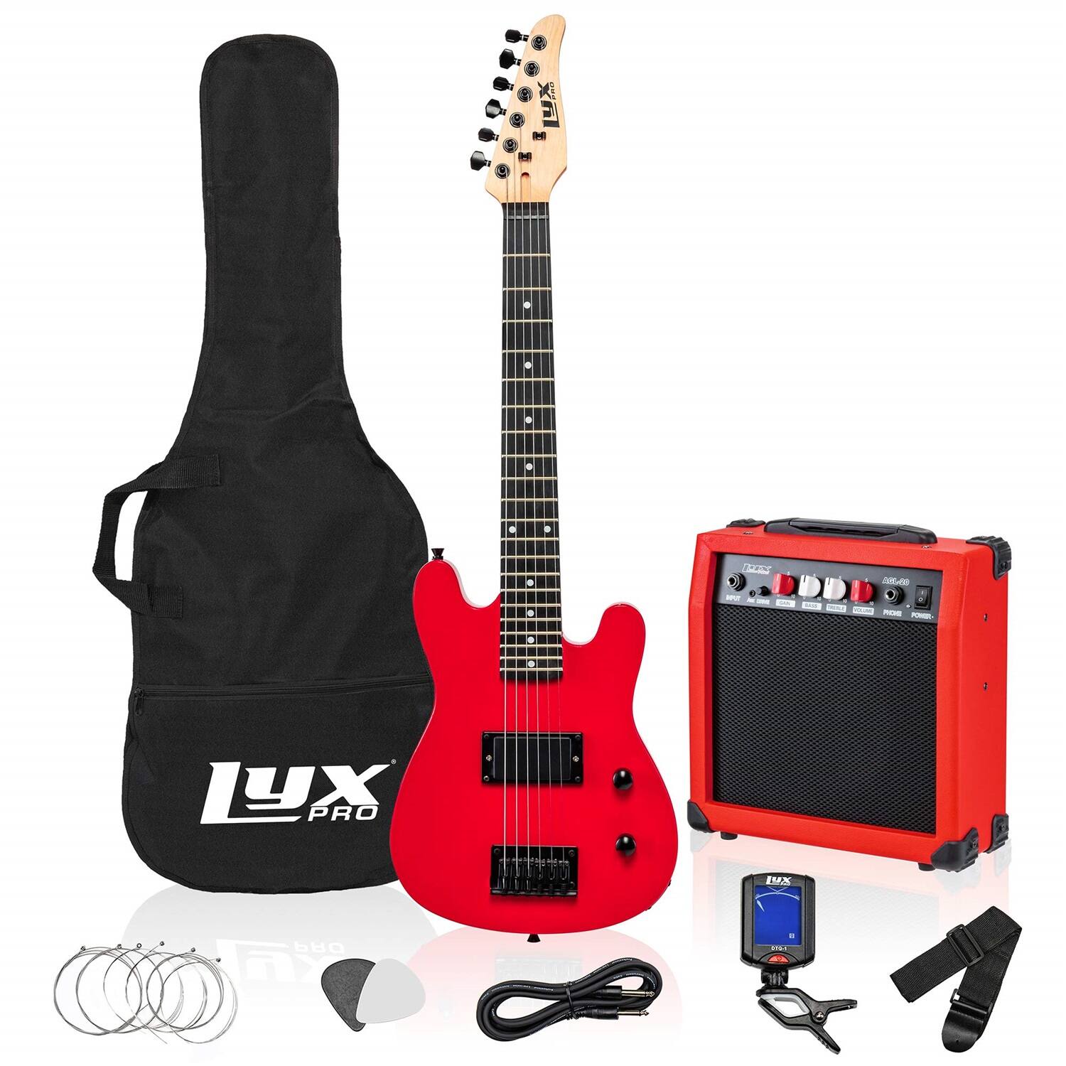 Lyxpro - Electric Guitar Kit, 30” Electric Guitar with Amp & Electric Guitar Accessories - Red