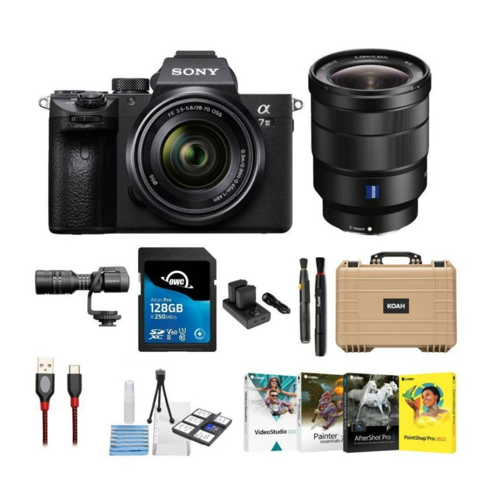 FE 3.5-5.6/28-70 OSS α7m a55 D i 99h . 45m 1  FEEES - owC Allas Pro 128GB  250MB/s KOAH V60 U  E -  VideoStudio 2000 Painter essentials AfterShot Pro PaintShop Pro 2022