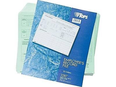 Tops  
Employee's Record File  
20 Folders  
3287