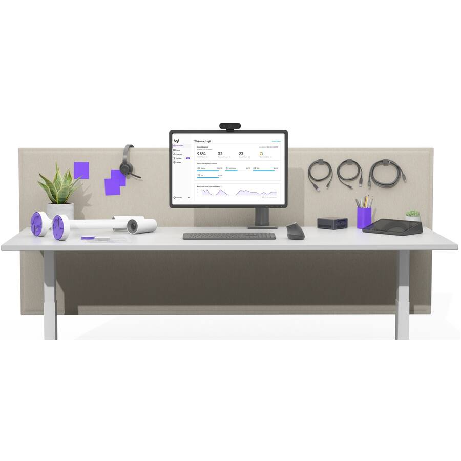 Alt View 6. Logitech - Logitech Scribe Whiteboard Camera for Video Conferencing Rooms - 1920 x 1080 Video - Wall - Network (RJ-45) - For - White.