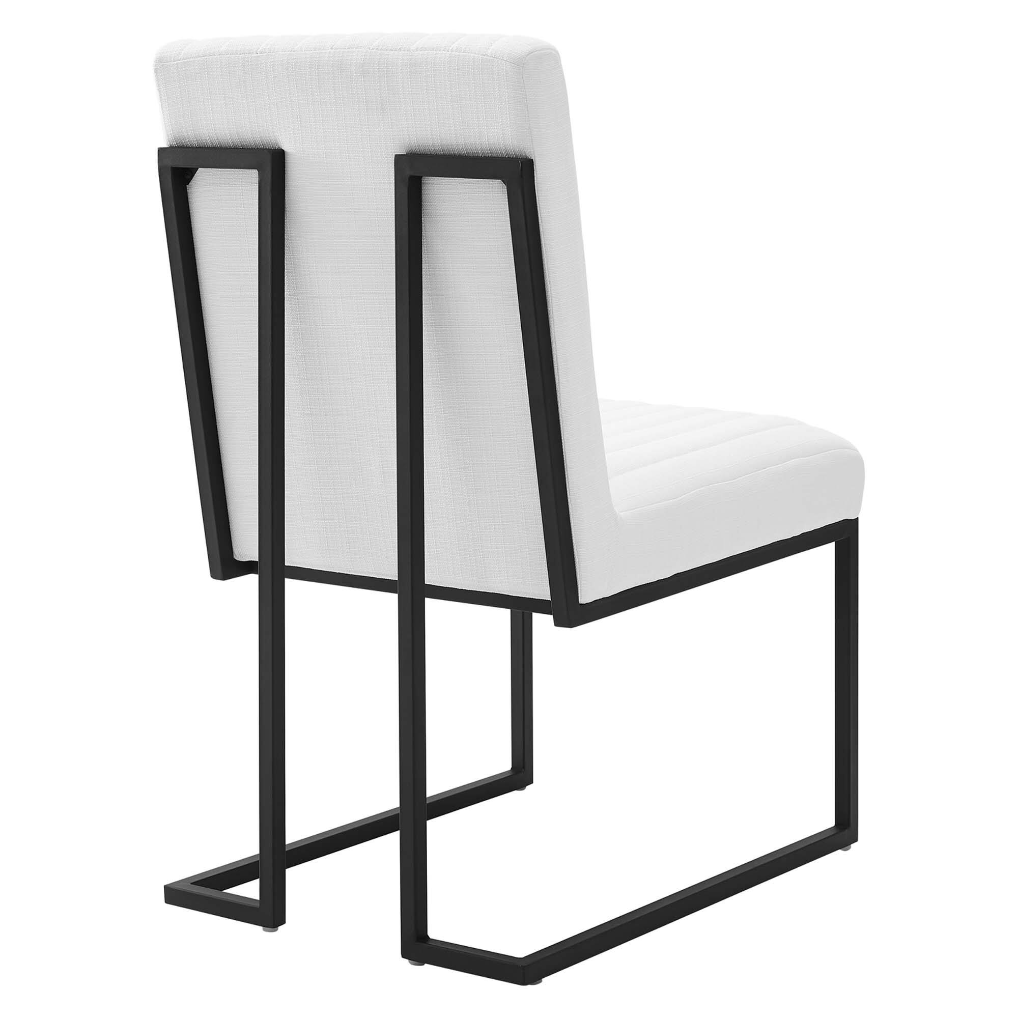 Alt View 2. Modway - Indulge Channel Tufted Fabric Dining Chair by Modway - White.