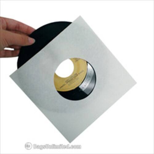 Alt View 1. PopMarket - Bags Unlimited S7WR - 7 Inch 45 RPM Paper Record Sleeve - 100 Count (White)   - BAGS / SLEEVES - Multicolor.