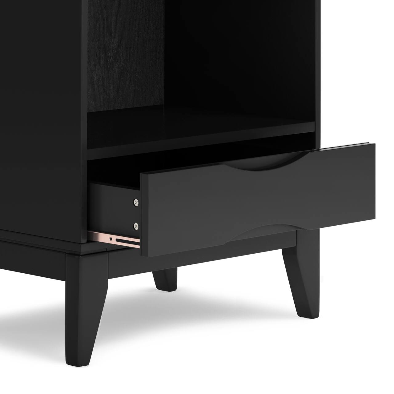 Alt View 14. Simpli Home - Harper Bookcase with Storage - Black.