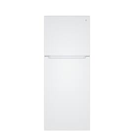 GE - 24 in. Wide 11.9 Cu. Ft. Energy Star Top-Freezer Refrigerator - White