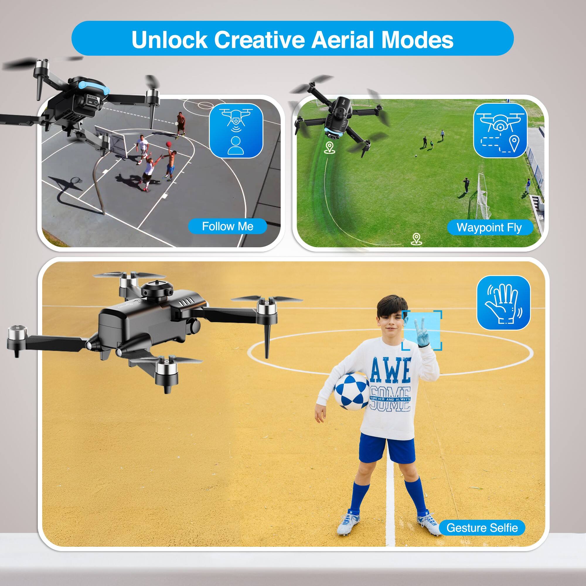Unlock Creative Aerial Modes Follow Me Waypoint Fly AWE COME JUMME Gesture Selfie