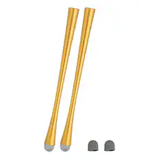 Front. Unique Bargains - 2pcs Slim Waist Stylus Pens 2 in 1 High Sensitivity Universal Pen Capacitive Stylus for Touch Screen Devices - Gold.