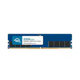 OWC - 32GB DDR5 4800MHz 2Rx8 CL40 ECC Unbuffered 288-pin DIMM Memory RAM for Workstations, Servers, and NAS Systems - Black Chips