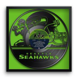 Sporticulture - Seattle Seahawks Framed 13" x 13" Vinyl Record Art Print - Green
