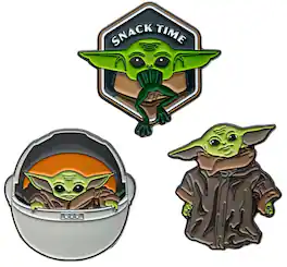 Star Wars - Star Wars: The Mandalorian, The Child "Baby Yoda" Enamel Pin Bundle A | Set of 3 - Multicolored