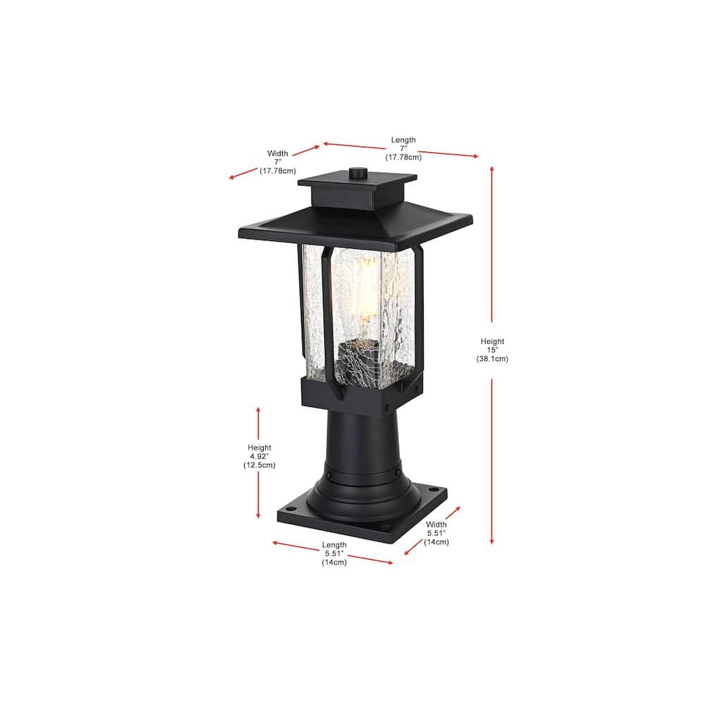 Elegant Lighting - Salem 7 inch Outdoor Pendant - Black