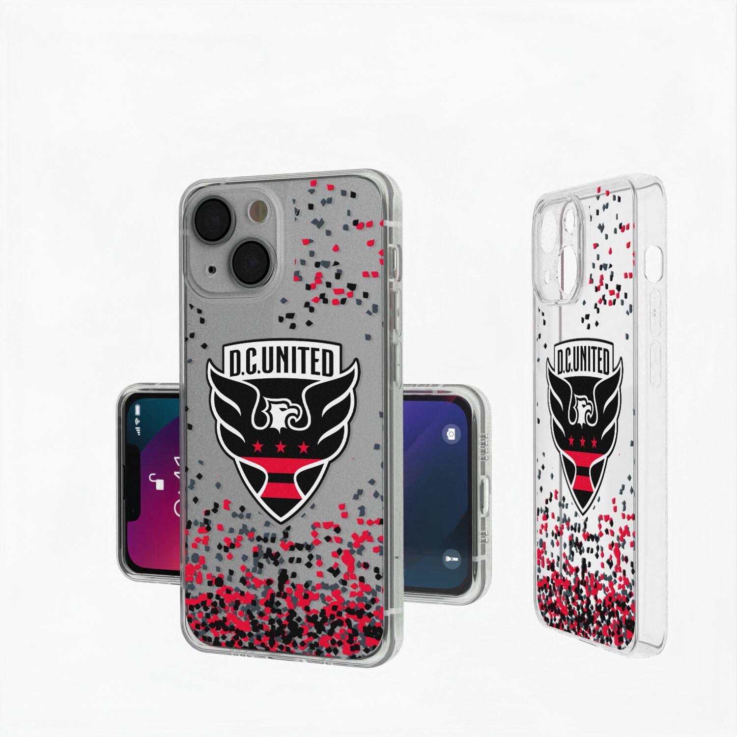 Keyscaper - MLS - D.C. United iPhone Confetti Design Clear Case - 15 - Multicolor