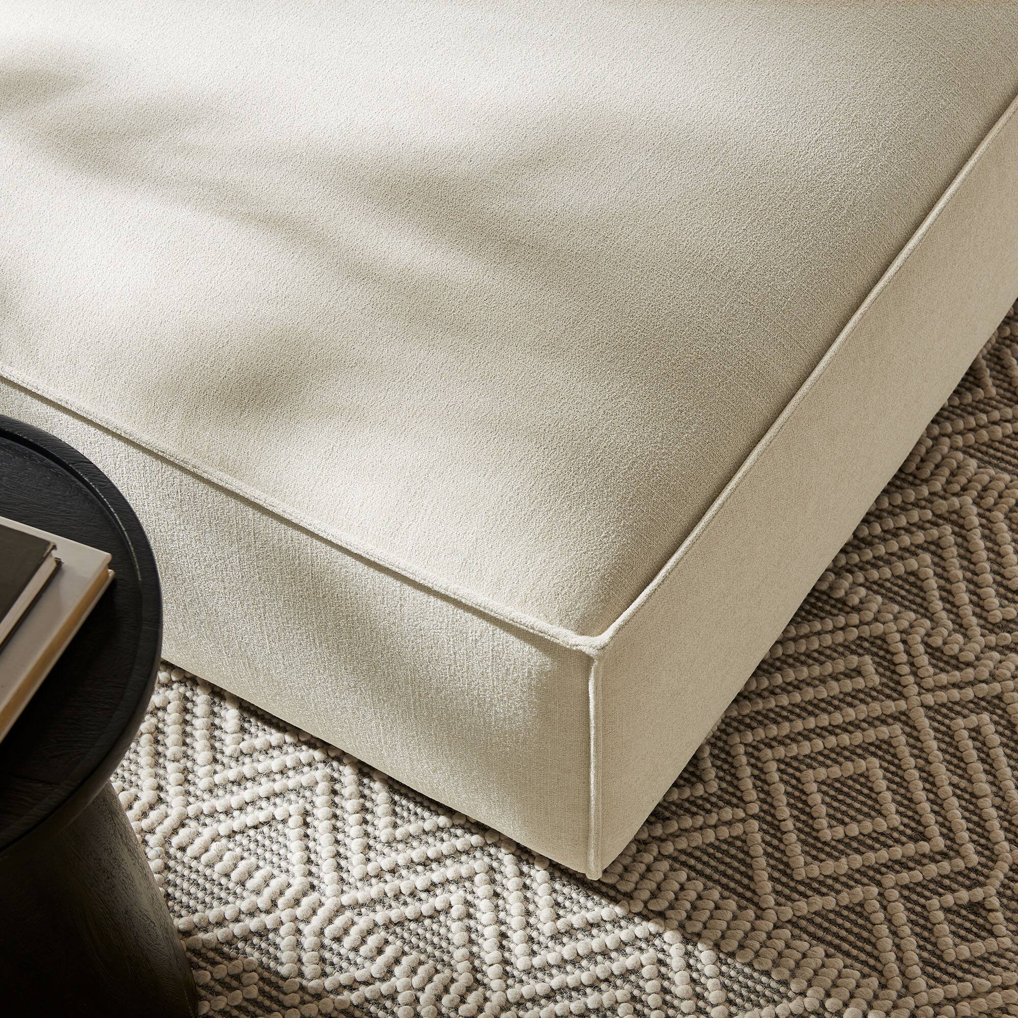 Alt View 2. Modway - Restore Performance Fabric Upholstered Modular Ottoman by Modway - Ecru.