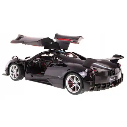 Front. JuzToys - Remote Control Car, 1:14 RC Car Pagani Huayra Super Sports Car (Black) - Black.