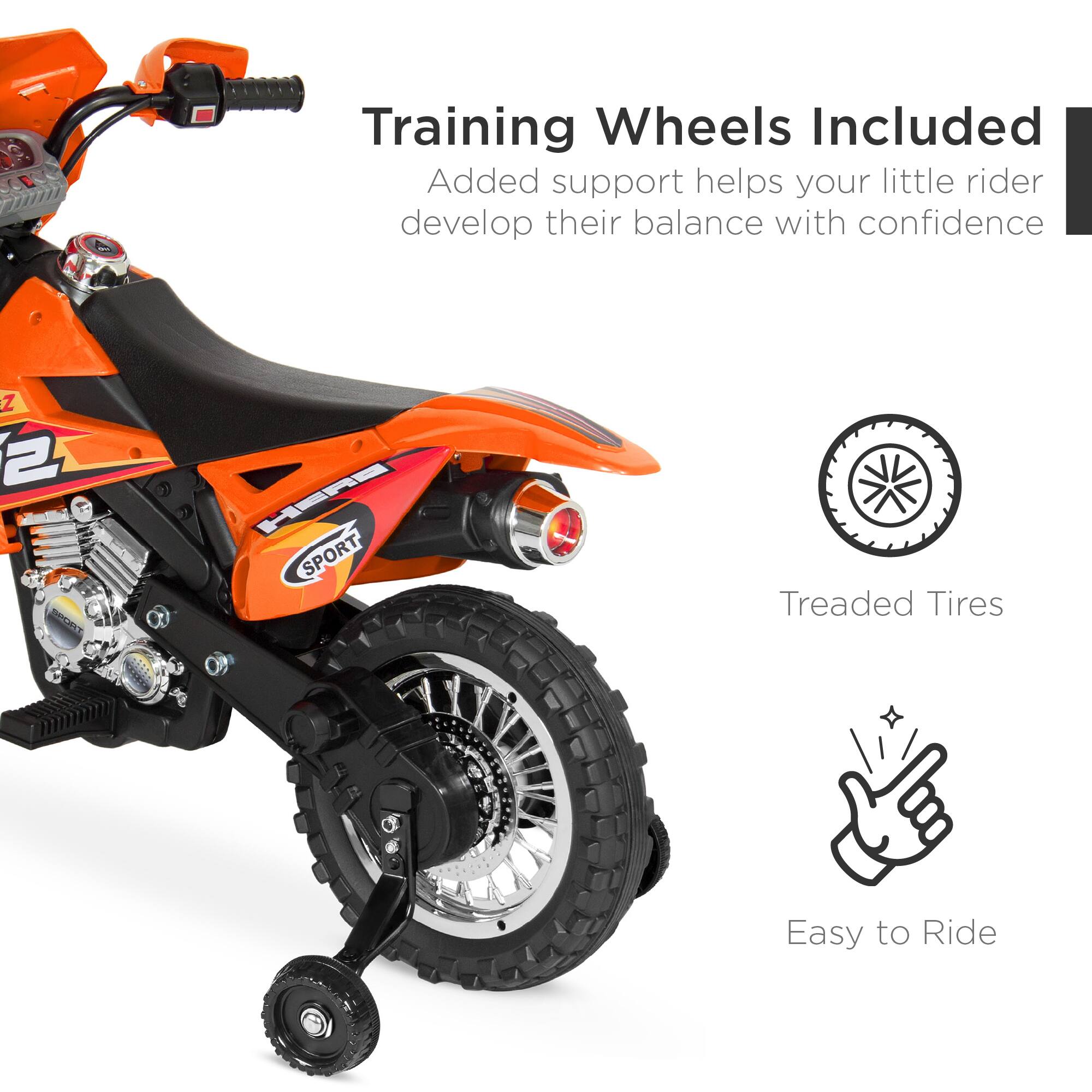 Training Wheels Included: Added support helps your little rider develop their balance with confidence. Treaded Tires: Easy to Ride.